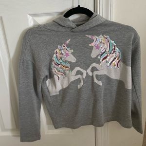 Gray unicorn Aeropostale hoodie